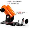 Yes4All Exercise Machine Adjustable T Bar Row Attachment, D Row Handle/Landmine Handle Attachment with Textured Rubber Handles(C. Orange – T Bar Row Platform)