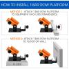 Yes4All Exercise Machine Adjustable T Bar Row Attachment, D Row Handle/Landmine Handle Attachment with Textured Rubber Handles(C. Orange – T Bar Row Platform)
