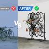 Yes4All Freestanding Bike Storage Rack, 300 Lbs 5 Levels Sturdy Steel Vertical Bike Rack, Bike Racks for Home and Garage Organizer, Indoor/Outdoor Bike Storage Rack(A. Bike Storage Rack)