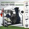 Yes4All Golf Storage Garage Organizer, Golf Bag Storage Stand and Other Golfing Equipment Rack, Extra Storage Rack for Golf Clubs,Black(A. Golf Storage)
