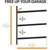 Yes4All Heavy Duty Steel Wall Mount Paddle Board Racks, Surfboard Holder, Suitable for Both Indoor and Outdoor Storage(A. Black – Steel)