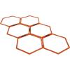 Yes4All Hex Agility Rings/Speed Rings with Carrying Bag – Hexagon Rings, Agility Hurdles for Agility Footwork Training(A. Orange – 6 Rings)