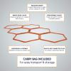 Yes4All Hex Agility Rings/Speed Rings with Carrying Bag – Hexagon Rings, Agility Hurdles for Agility Footwork Training(A. Orange – 6 Rings)