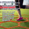 Yes4All Hex Agility Rings/Speed Rings with Carrying Bag – Hexagon Rings, Agility Hurdles for Agility Footwork Training(B. Orange – 12 Rings)