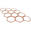 Yes4All Hex Agility Rings/Speed Rings with Carrying Bag – Hexagon Rings, Agility Hurdles for Agility Footwork Training(B. Orange – 12 Rings)