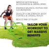 Yes4All Hex Agility Rings/Speed Rings with Carrying Bag – Hexagon Rings, Agility Hurdles for Agility Footwork Training(C. Neon Green – 6 Rings)