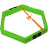Yes4All Hex Agility Rings/Speed Rings with Carrying Bag – Hexagon Rings, Agility Hurdles for Agility Footwork Training(C. Neon Green – 6 Rings)
