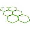 Yes4All Hex Agility Rings/Speed Rings with Carrying Bag – Hexagon Rings, Agility Hurdles for Agility Footwork Training(C. Neon Green – 6 Rings)