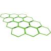 Yes4All Hex Agility Rings/Speed Rings with Carrying Bag – Hexagon Rings, Agility Hurdles for Agility Footwork Training(D. Neon Green – 12 Rings)