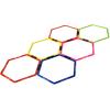 Yes4All Hex Agility Rings/Speed Rings with Carrying Bag – Hexagon Rings, Agility Hurdles for Agility Footwork Training(E. Colorful – 6 Rings)