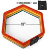 Yes4All Hex Agility Rings/Speed Rings with Carrying Bag – Hexagon Rings, Agility Hurdles for Agility Footwork Training(F. Colorful – 12 Rings)