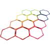 Yes4All Hex Agility Rings/Speed Rings with Carrying Bag – Hexagon Rings, Agility Hurdles for Agility Footwork Training(F. Colorful – 12 Rings)