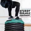 Yes4All High Arobic Step Platform & Stackable Risers – Adjustable 4″/6″/8″/10″/12″ Height – Choose Full Step Platform Set or 2-Pack Stackable Risers, Customize for Cardio & Aerobic Exercise(A. Green/Black)