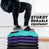 Yes4All High Arobic Step Platform & Stackable Risers – Adjustable 4″/6″/8″/10″/12″ Height – Choose Full Step Platform Set or 2-Pack Stackable Risers, Customize for Cardio & Aerobic Exercise(D. Teal/Purple with Black)