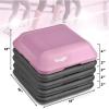 Yes4All High Arobic Step Platform & Stackable Risers – Adjustable 4″/6″/8″/10″/12″ Height – Choose Full Step Platform Set or 2-Pack Stackable Risers, Customize for Cardio & Aerobic Exercise(B. Pink/Grey)