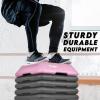 Yes4All High Arobic Step Platform & Stackable Risers – Adjustable 4″/6″/8″/10″/12″ Height – Choose Full Step Platform Set or 2-Pack Stackable Risers, Customize for Cardio & Aerobic Exercise(B. Pink/Grey)