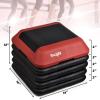 Yes4All High Arobic Step Platform & Stackable Risers – Adjustable 4″/6″/8″/10″/12″ Height – Choose Full Step Platform Set or 2-Pack Stackable Risers, Customize for Cardio & Aerobic Exercise(C. Red/Black)