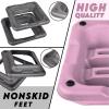 Yes4All High Arobic Step Platform & Stackable Risers – Adjustable 4″/6″/8″/10″/12″ Height – Choose Full Step Platform Set or 2-Pack Stackable Risers, Customize for Cardio & Aerobic Exercise(B. Pink/Grey)