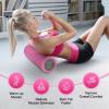 Yes4All High-Density EPP Round Back Roller Foam, Exercise Foam Roller for Yoga, Pilates & Stretching – 12, 18, 24, 36 inch(‎18 Inches – Pink/Grey)
