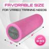 Yes4All High-Density EPP Round Back Roller Foam, Exercise Foam Roller for Yoga, Pilates & Stretching – 12, 18, 24, 36 inch(‎18 Inches – Pink/Grey)