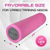 Yes4All High-Density EPP Round Back Roller Foam, Exercise Foam Roller for Yoga, Pilates & Stretching – 12, 18, 24, 36 inch(24 Inches – Pink/Grey)