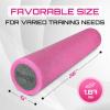 Yes4All High-Density EPP Round Back Roller Foam, Exercise Foam Roller for Yoga, Pilates & Stretching – 12, 18, 24, 36 inch(36 Inches – Pink/Grey)