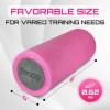 Yes4All High-Density EPP Round Back Roller Foam, Exercise Foam Roller for Yoga, Pilates & Stretching – 12, 18, 24, 36 inch(Pink/Grey)