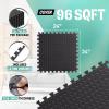 Yes4All Interlocking Foam Tiles, Non-Slip Foam Floor Tiles for Home Gym- Black, 24 Tiles 24″x 24″x 7/16″ Cover 96 Sqft(H. 96 Square Feet (24 Tiles) – Black)