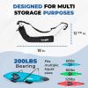 Yes4All Kayak Storage Hooks, Heavy-Duty Premium Foam Padded Surfboard Wallmount Rack, Set of 2 SUP Paddle Board Rack Hold up to 125 Lbs/Canoe, Bike, Kayak Storage Hook Indoor & Outdoor Hangers,Black(B. 2 LEVELS – 2 PAIRS)