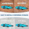 Yes4All Kayak Storage Hooks, Heavy-Duty Premium Foam Padded Surfboard Wallmount Rack, Set of 2 SUP Paddle Board Rack Hold up to 125 Lbs/Canoe, Bike, Kayak Storage Hook Indoor & Outdoor Hangers,Black(B. 2 LEVELS – 2 PAIRS)