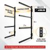 Yes4All Kayak Storage Rack Kayak Wall Mount Rack 400lbs 4 Adjustable Levels Kayak Rack for Outdoor, Indoor Kayak Storage Rack(A. BASIC – Black)