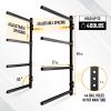 Yes4All Kayak Storage Rack Kayak Wall Mount Rack 400lbs 4 Adjustable Levels Kayak Rack for Outdoor, Indoor Kayak Storage Rack(B. UPGRADED – Black)