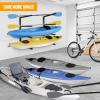 Yes4All Kayak Storage Rack Kayak Wall Mount Rack 400lbs 4 Adjustable Levels Kayak Rack for Outdoor, Indoor Kayak Storage Rack(B. UPGRADED – Black)