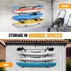 Yes4All Kayak Storage Rack Kayak Wall Mount Rack 400lbs 4 Adjustable Levels Kayak Rack for Outdoor, Indoor Kayak Storage Rack(B. UPGRADED – Black)