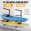 Yes4All Kayak Storage Rack Kayak Wall Mount Rack 400lbs 4 Adjustable Levels Kayak Rack for Outdoor, Indoor Kayak Storage Rack(B. UPGRADED – Black)