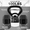Yes4All Kettlebells Grip, Dumbbell Grip Handle, Convert Dumbbells into Kettlebell for Home Gym, Kettlebell for Weights Plate(A. Full Black Upgraded)