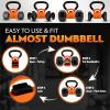 Yes4All Kettlebells Grip, Dumbbell Grip Handle, Convert Dumbbells into Kettlebell for Home Gym, Kettlebell for Weights Plate(A. Full Black Upgraded)
