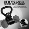 Yes4All Kettlebells Grip, Dumbbell Grip Handle, Convert Dumbbells into Kettlebell for Home Gym, Kettlebell for Weights Plate(A. Full Black Upgraded)