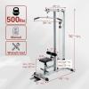 Yes4All LAT Pull Down Machines, LAT Row Cable Machine, LAT Tower with Additional Pulley Cable, High & Low Pulley Stations(LAT Pull Down Machine with Seat)