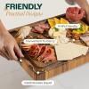 Yes4All Large Teak Cutting Boards for Kitchen, 20″x15″x1.5″ End Grain Butcher Block with Food-Friendly Surface, Durable Wood Chopping Board with Juice Grooves and Easy-Grip Handle for Home Prep(Acacia)