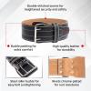 Yes4All Leather Weightlifting Belt – Premium 100% Genuine Leather Gym Belt for Heavy Lifting, Squats, Deadlifts, and More – Unisex Design(Large)