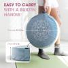 Yes4All Meditation Cushion, Floor Pillow Foam Zafu Buckwheat, Mandala Pattern Yoga Meditation Bolster Pillows, Floor Cushions(A. Sky Blue)