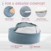 Yes4All Meditation Cushion, Floor Pillow Foam Zafu Buckwheat, Mandala Pattern Yoga Meditation Bolster Pillows, Floor Cushions(A. Sky Blue)