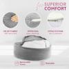 Yes4All Meditation Cushion, Floor Pillow Foam Zafu Buckwheat, Mandala Pattern Yoga Meditation Bolster Pillows, Floor Cushions(C. Ash Gray)