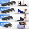 Yes4All Medium Firm PE Half Foam Rollers for Post-Workout Relaxation, 12/18/24/36 inch Foam Roll for Back Massage & Yoga Exercise – Black 24in