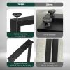Yes4All Metal Table Legs, 28 inch Height with Adjustable Protector Levelers, Zig Zag Heavy Duty, Black, Bear Up to 800lb, Set of 2(Rectangular)