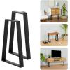 Yes4All Metal Table Legs, 28 inch Height with Adjustable Protector Levelers, Zig Zag Heavy Duty, Black, Bear Up to 800lb, Set of 2(Trapezoid Metal Leg)