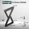 Yes4All Metal Table Legs, 28 inch Height with Adjustable Protector Levelers, Zig Zag Heavy Duty, Black, Bear Up to 800lb, Set of 2(Zig Zag)