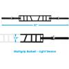 Yes4All Multi Grip Barbell & Cable Attachment – Swiss Bar, American Bar for Greater Range of Motion, with 2 Collars, Fits Olympic Weight Plates – Home Gym & Support Pressing, Lifting & Curls(A. Multigrip Barbell 400lbs)