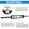 Yes4All Multi Grip Barbell & Cable Attachment – Swiss Bar, American Bar for Greater Range of Motion, with 2 Collars, Fits Olympic Weight Plates – Home Gym & Support Pressing, Lifting & Curls(A. Multigrip Barbell 400lbs)